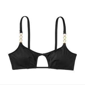 Victoria's Secret Chain Strap Cutout Scoop Swim Top, 32D